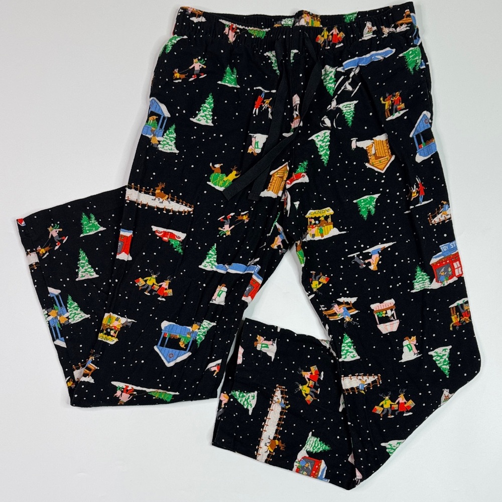 Old Navy Flannel Black Christmas Pajama Pants Size Small